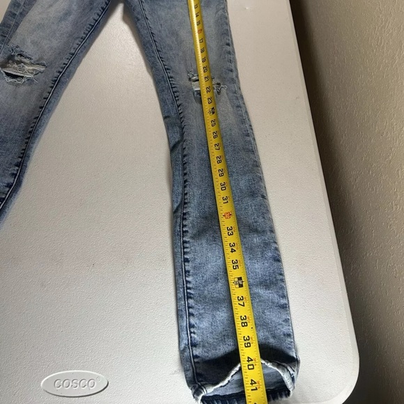 True Religion Men Size 28 Blue Jeans Billy Super T Skull Limited Edition - Picture 4 of 11